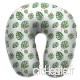 Travel Pillow Tropical Island Palms Palm Leaves Memory Foam U Neck Pillow for Lightweight Support in Airplane Car Train Bus - B07V61CXY3